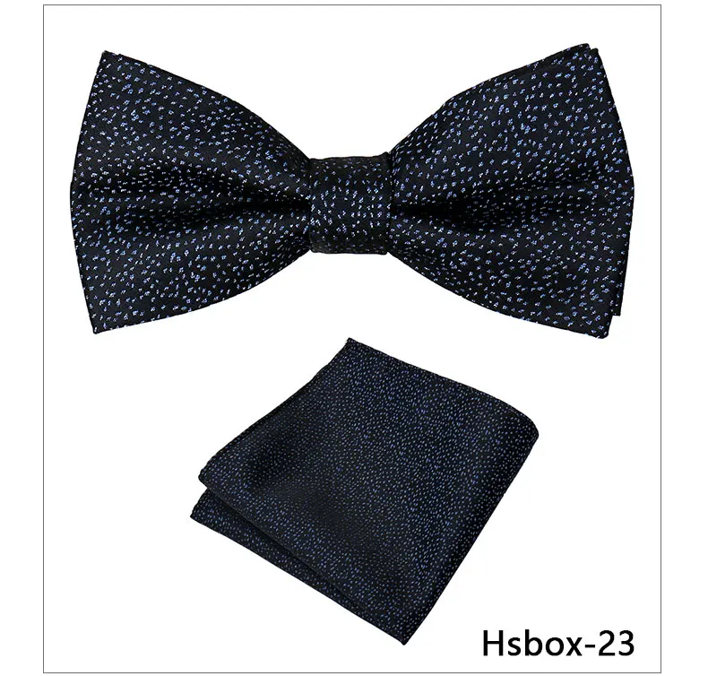 Bowtie Männer Set Einstecktuch Fliege Jacquare Paisley Floral Einstecktuch Für Mann Schwarz Schmetterling Taschentuch Anzug Vorgebundene Geschenke – Detail 31