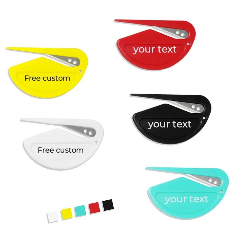 100pcs Free customization Plastic mini letter opener, envelope opener, paper cutter, art knife