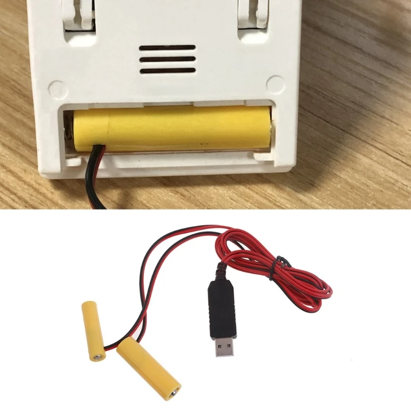 배터리 제거기 USB to 1.5V LR6 AA+LR3 AAA 장난감 시계용 더미 배터리