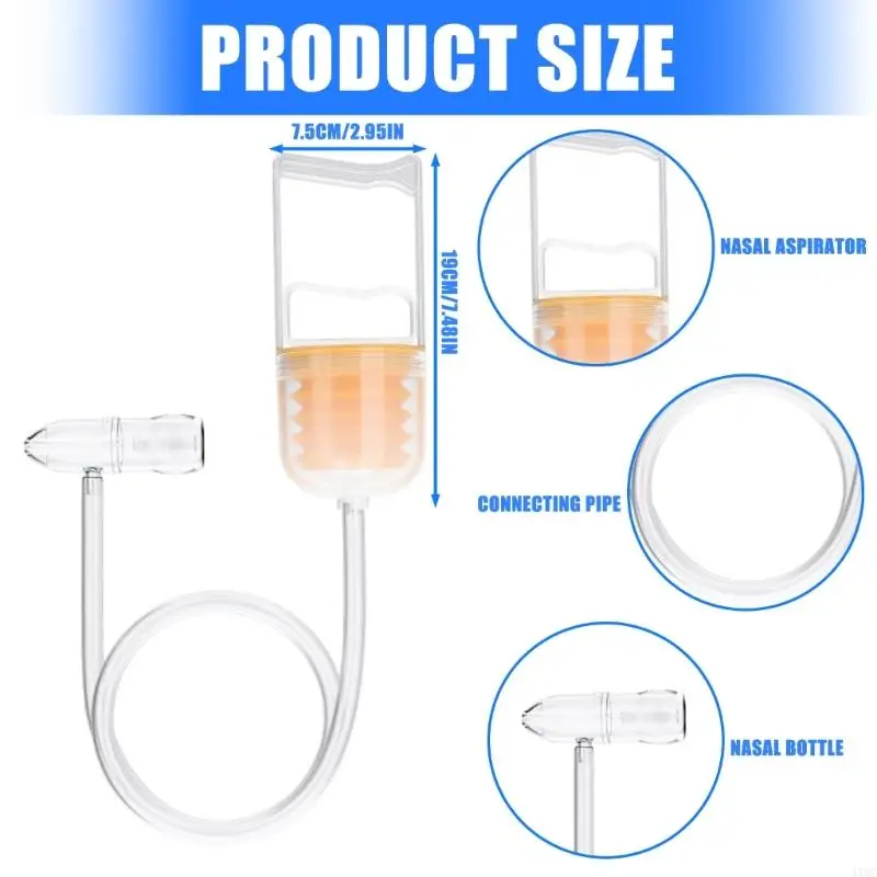 Hand Operated Baby Nose Sucker Comfortable & Soft Round Tip Nasal Aspirator