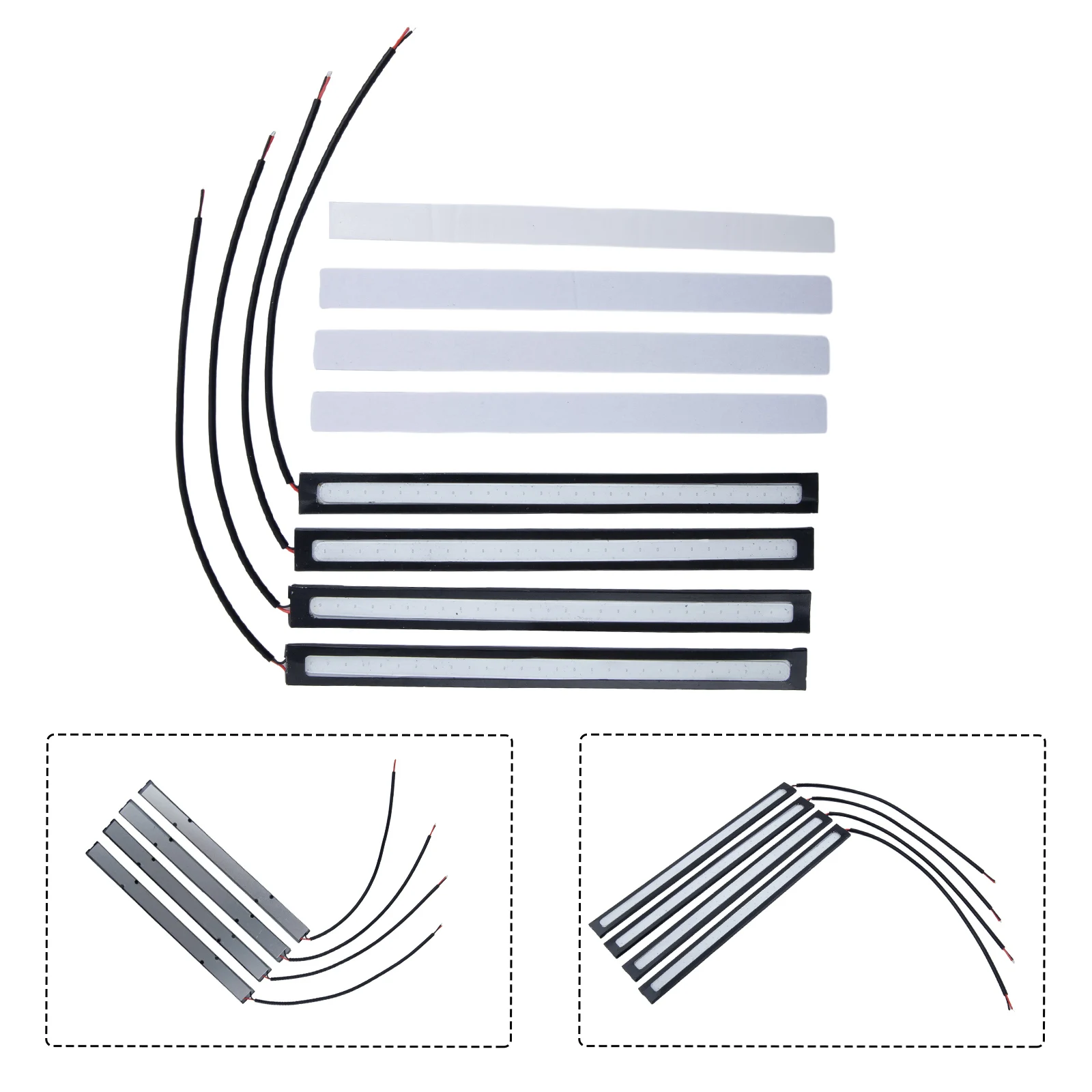 

Durable New Practical LED Light Bar Blue Super Bright 170mm X 17mm X 5mm 4 Pcs 6.7 Inch Boats Courtesy Lights Large