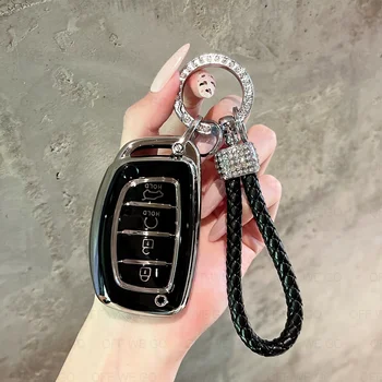 Custodia per chiavi auto per modelli Hyundai: Mistra, ix35, ix25, Elantra, Avante, Tucson, Sonata 9, Cover portachiavi con accento