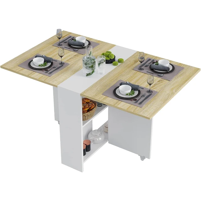  Tiptiper Comedor plegable, mesa de comedor versátil