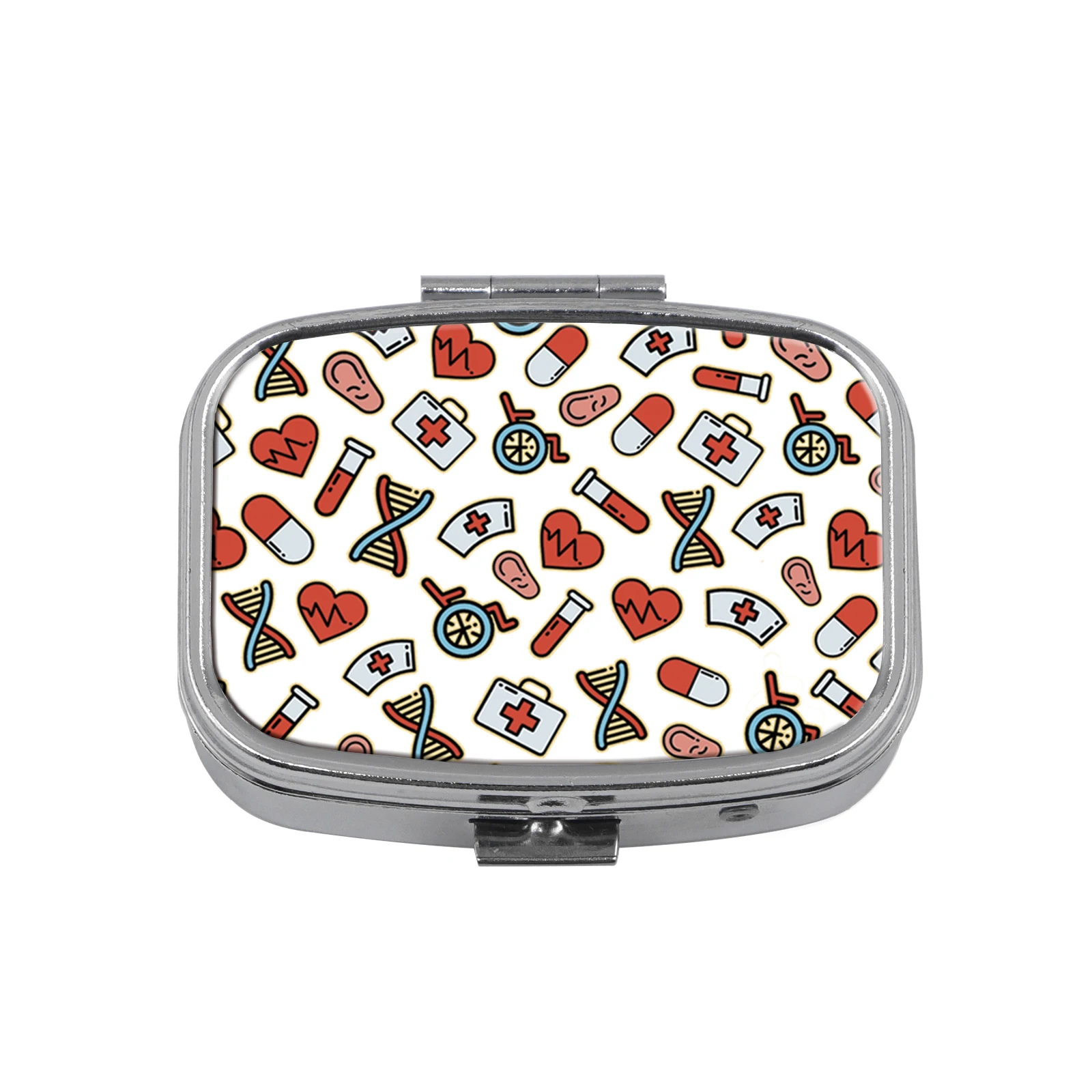 Mini Portable Cartoon Animal Pill Organizer with Multi-Grid Storage