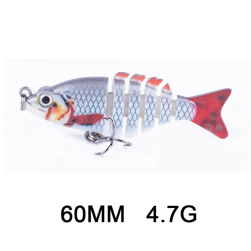 Mini Multi Jointed 6cm/4.7g Wobbler 6 Segments Swimbait Artificial