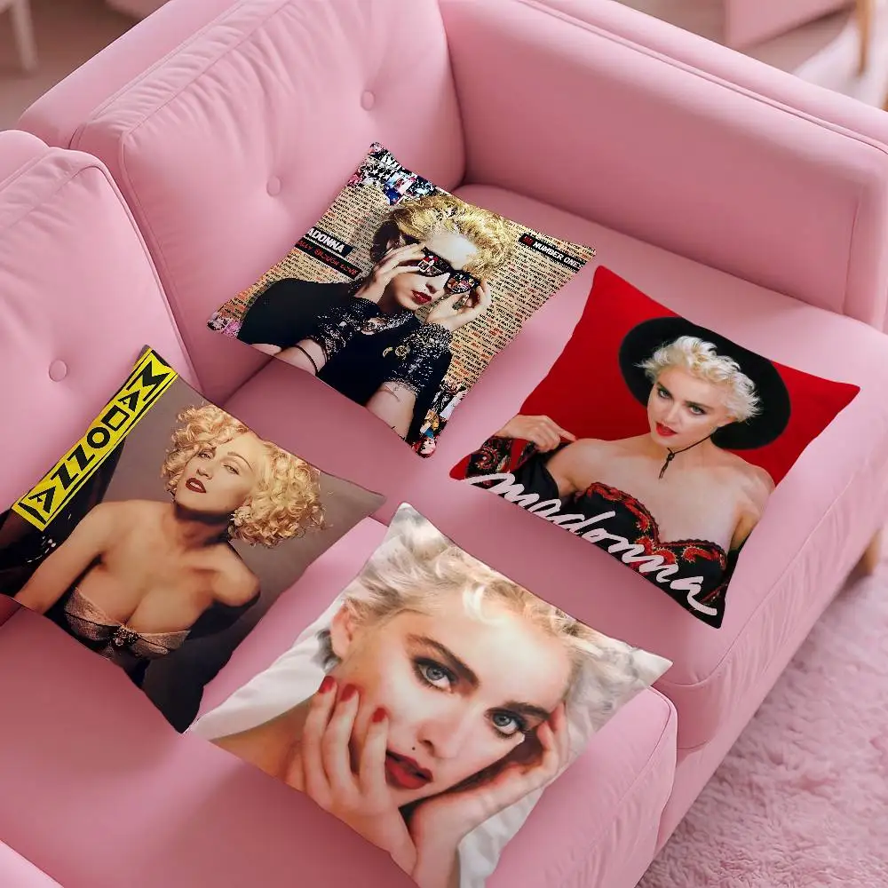 가수 M-마돈나 라이크 어 버진 베개 커버 패턴 인쇄 베개 커버 거실 소파 쿠션 커버 침실 룸 장식