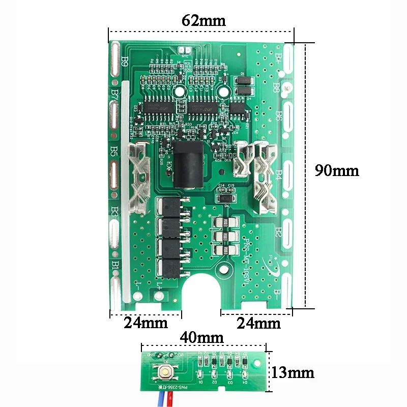 Lomvum Zhipu Hongsong Jingmi용 PCB가 포함된 리튬 이온 배터리 케이스 Makita 36V 시리즈용 원본 보호 회로 기판 없음