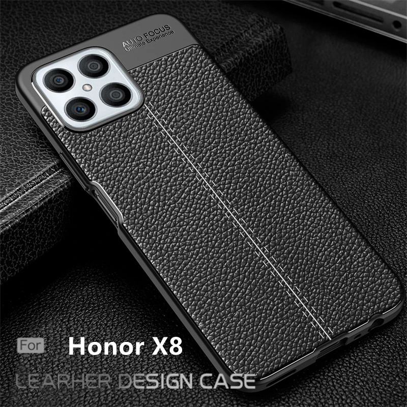 Per Cover Huawei Honor X8 Custodia Per Honor X8 Capas Paraurti Antiurto Nuovo Retro In Morbida Pelle Tpu Per Fundas Honor X 8 7 X7 X8 Cover