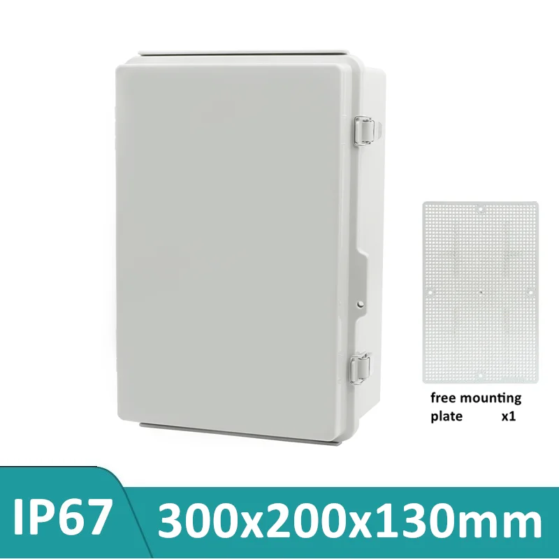 Caixa Elétrica do Cerco do Projeto Personalização do Apoio Plástico do Abs Ip67 Impermeável Cinza Armário do Poder 11.8 × 7.9 × 5.1 Parte