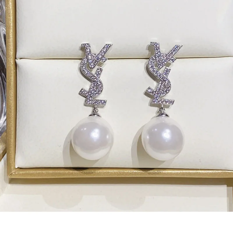 1pair Trend Luxury Pearl Pendant Earrings for Women Elegant Charm Birthday Jewelry GIft 1pair Trend Luxury Pearl Pendant Earrings for Women Elegant Charm Birthday Jewelry GIft