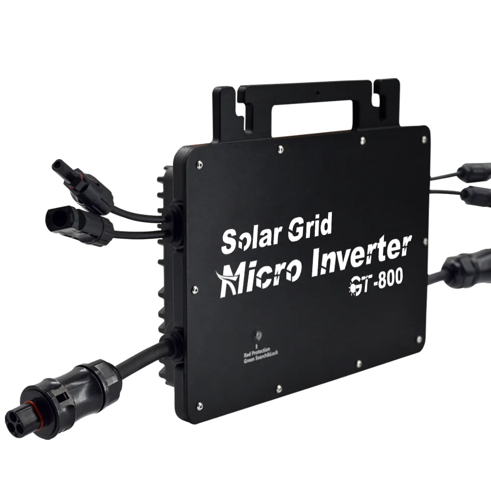 Gt-800W Microinverter Solare Trifase Impermeabile Ip66 Nero Trifase