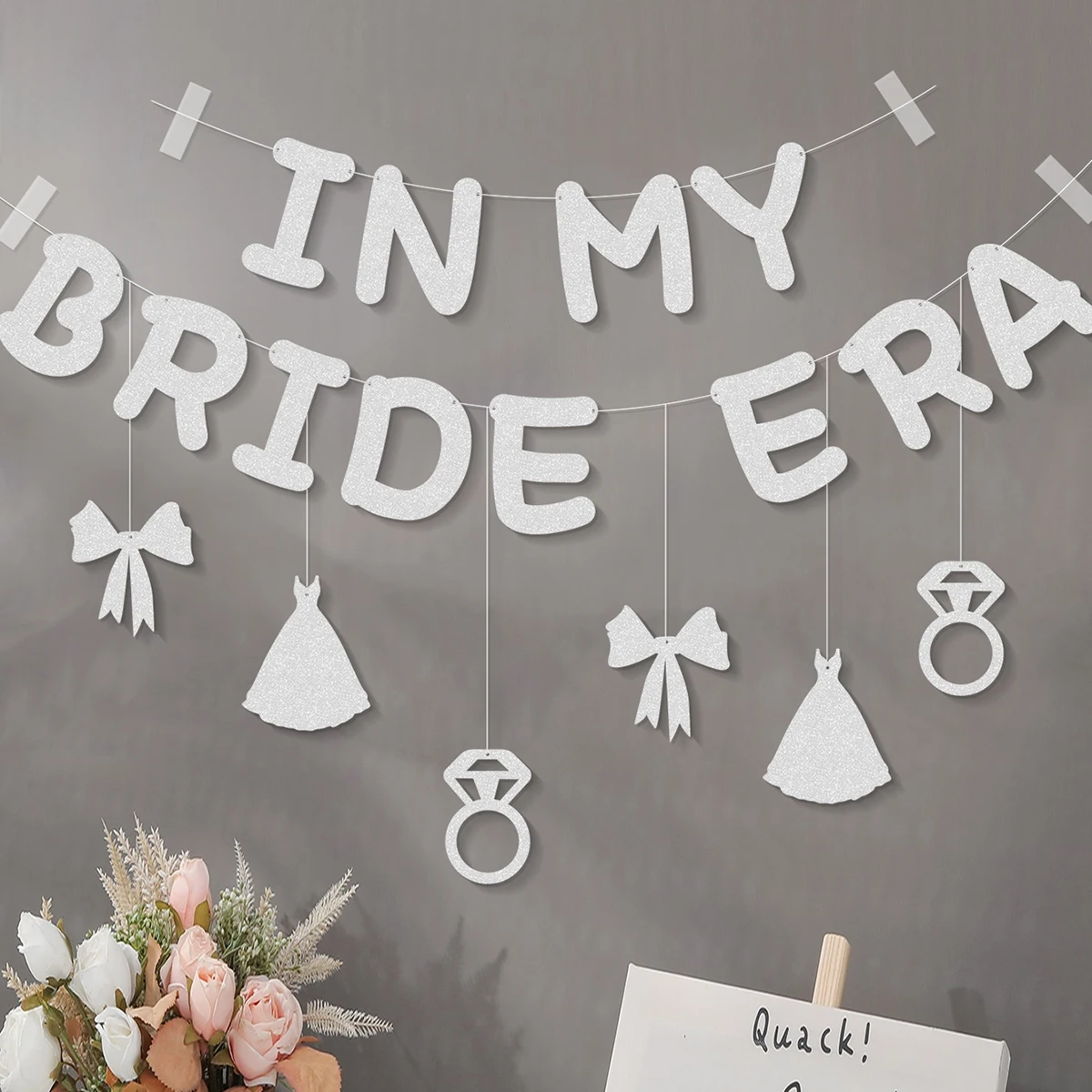 Bridal shower Banner BRIDE TO BE Wedding Singles Party Bride Party Decorative Arrangement Flag Pendant IN MY BRIDE ERA