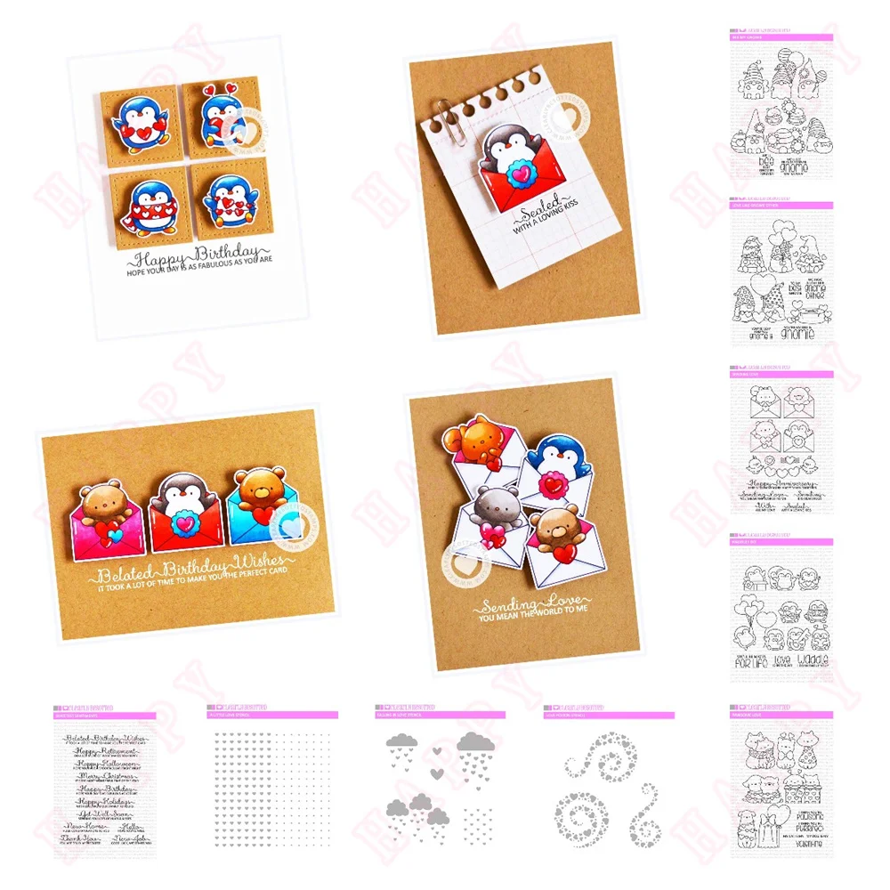 

A Little Love Stencil Arrival New DIY Metal Cutting Stencil Diary Scrapbooking Easter Craft Engraving Making Stencil Sentiments