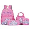 4pcs Sanrio hello kitty kuromi school bag cartoon backpack student backpack fashion cartoon pencil case shoulder messenger bag 6