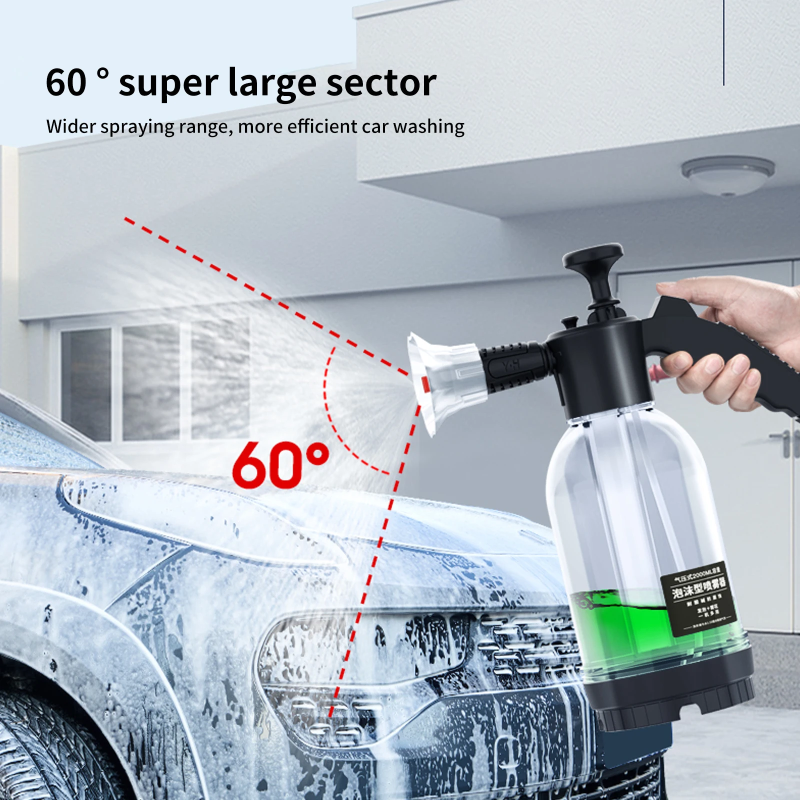 2000 ML pompe main mousse pulvérisateur lavage voiture main mousse