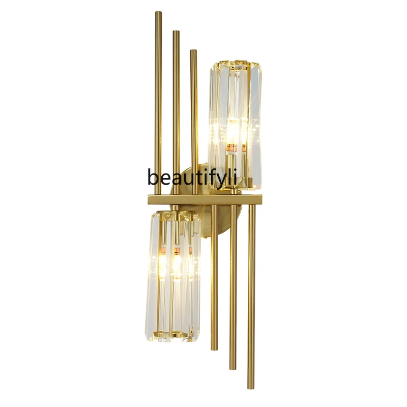 

LBX American Light Luxury Wall Lamp Living Room Television Background Wall Bedroom Bedside Lamp Aisle Stairs Decoration