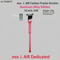 Lightweight Carbon Fiber Tri - Fold Bicycle Kickstand, Portable and Durable (16inch red AL)