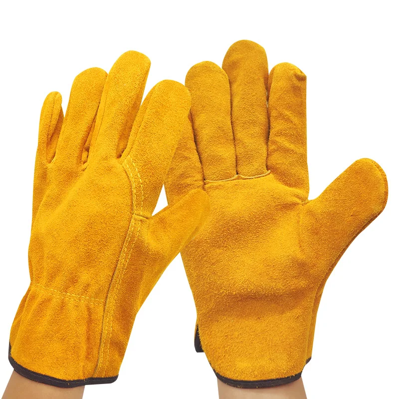 

Men's Work Driver Gloves Cowhide Winter Warm Cashmere Windproof Security Protection Wear Safety Working Woman Gloves 2008