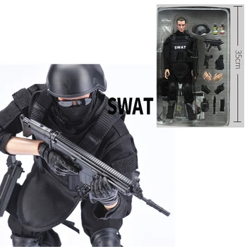 1/6 SWAT Team Army Man BJD Figure Special Forces Soldiers Military Collectible Doll with Weapons Action Toy Set for Boy 1