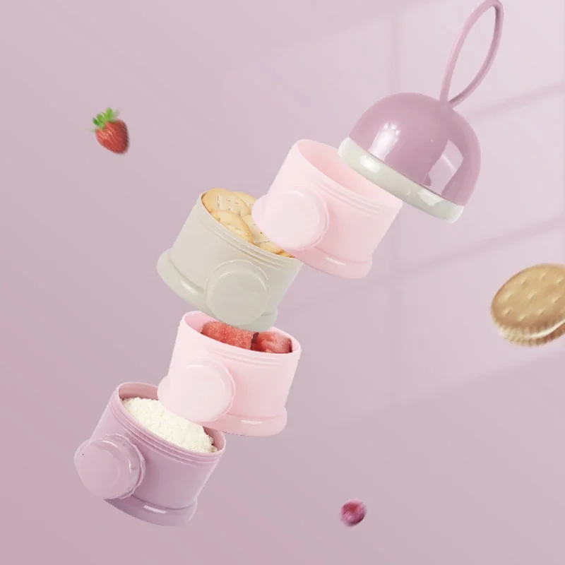 Portable Baby Milk Powder Box Large-capacity Multi-layer Food Supplement Box Independent Layered Milk Powder Storage Box
