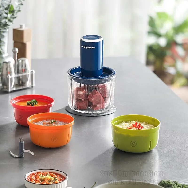 Morphy Richards 전기 고기 연마기 푸드 프로세서 다지기, 4 그릇 주방 기계, 야채 다지기 메이커, 가정용 연마기