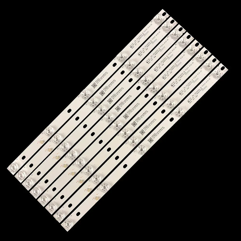 

8PCS/Set 410mm 3V Square Lens Led Light Strip For JAV 50Inch JL.D50051330-044AS-M Tv Backlight 205P-D8JAV LED50HD710 K50DLM8FS