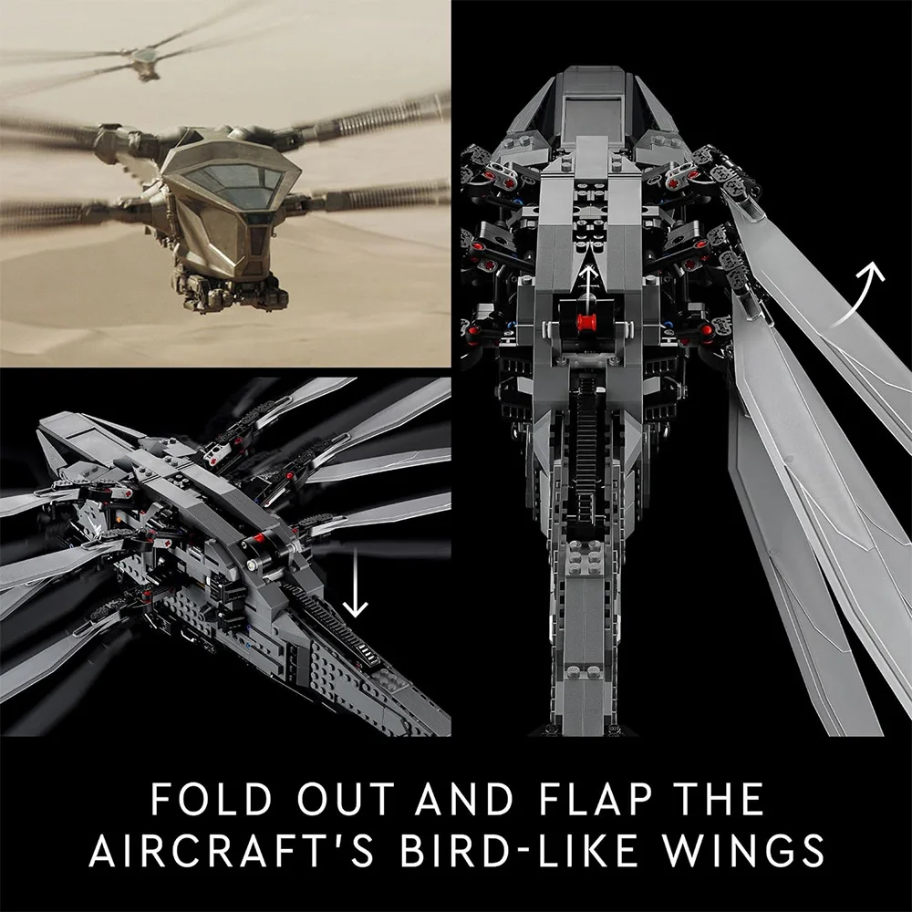 LEGP Dune Royal Atreides Beast Ornithopter Plane Building Kit Ornithopter Plane Toy Model Best Gift for Kids and Adults 1369pcs 5