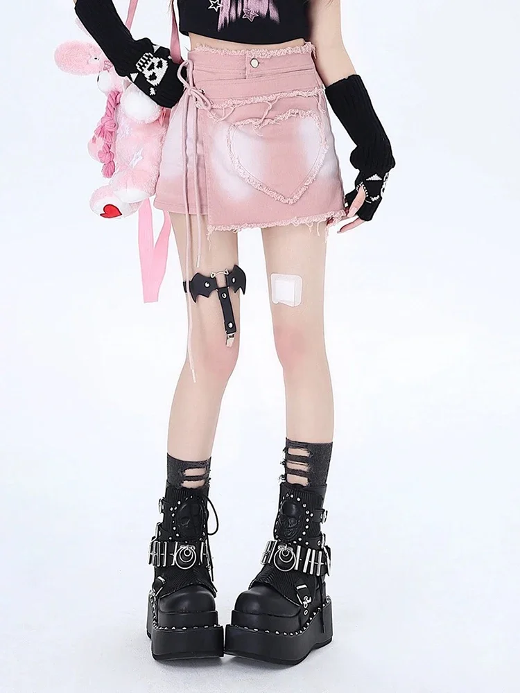 New Sweet Chic Lace-up High Waist Female Shorts Skirts Summer Classic Solid Color Simple Causal Fashion A-line Women Jean Shorts