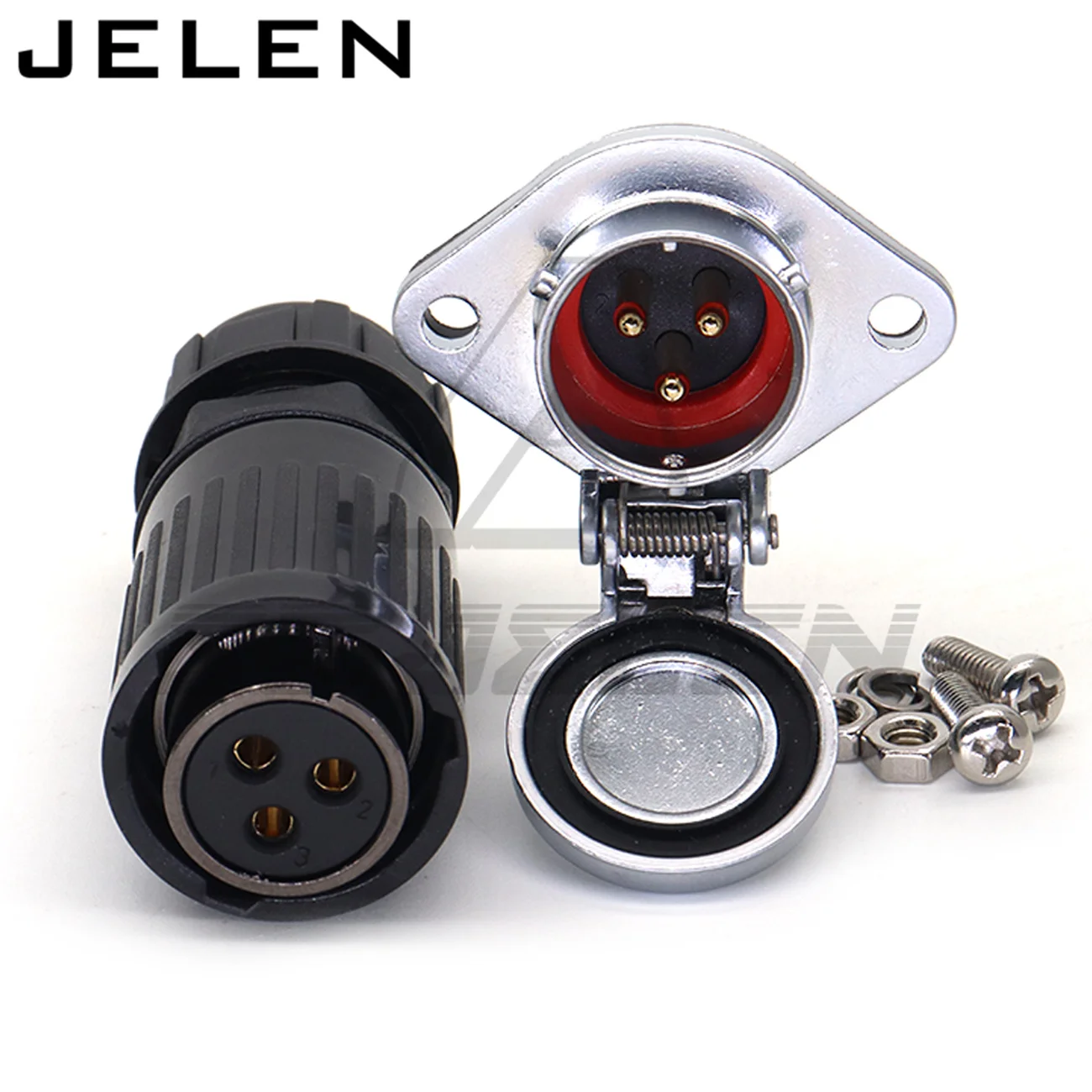 Connettore M12 4 Poli Femmina D Codice - Giunto A Vite Schermato IP67 Impermeabile, Per Sensori E Automazione Industriale - Foto 4