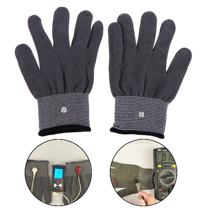 Leitfähige Elektrotherapie-Massage-Elektrodenhandschuhe Entspannungs-Handmassagegerät_voghion.com