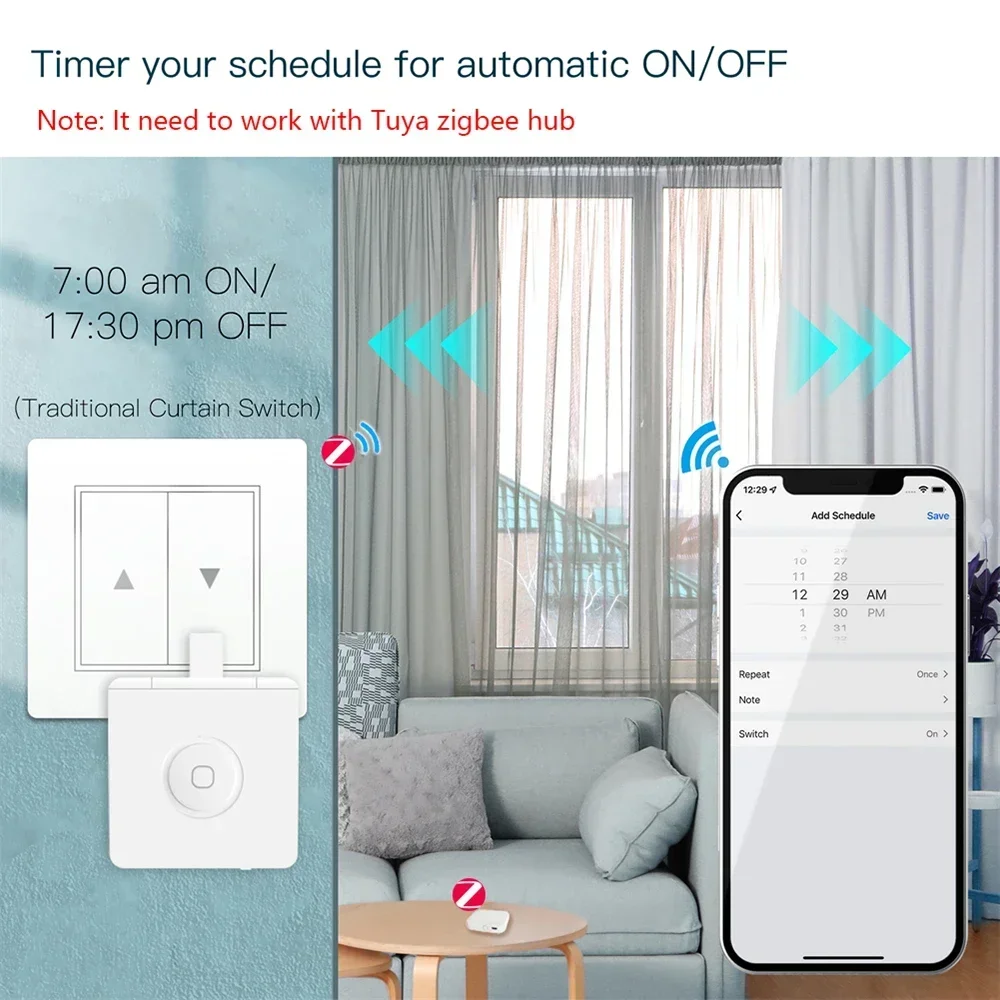 Tuya Zigbee Smart Fingerbot Plus Switch Button Pusher Touch Smart Life App Voice Control Alexa Google Home Alice Need ZigBee Hub smart fingerbot