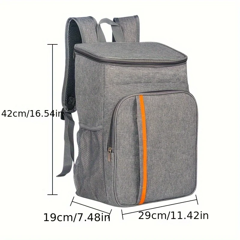 Backpack with large capacity insulation layer, suitable for outdoor camping and picnicking