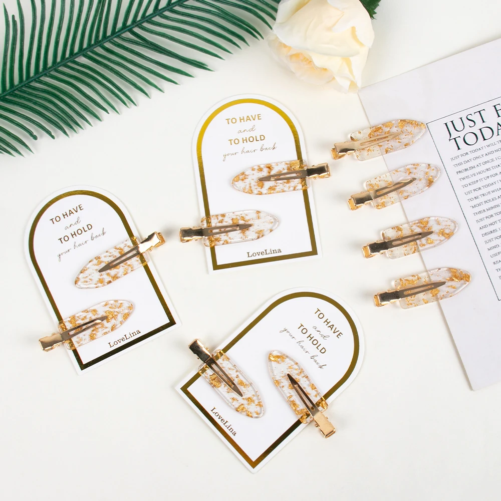 4–16 Stück wunderschöne Brautjungfern-Geschenke, Haarspangen, keine Biegung, goldfarbene Glitzer-Haarspange für Braut, Frauen, Mädchen, Brautparty, Haarschmuck – Detail 2