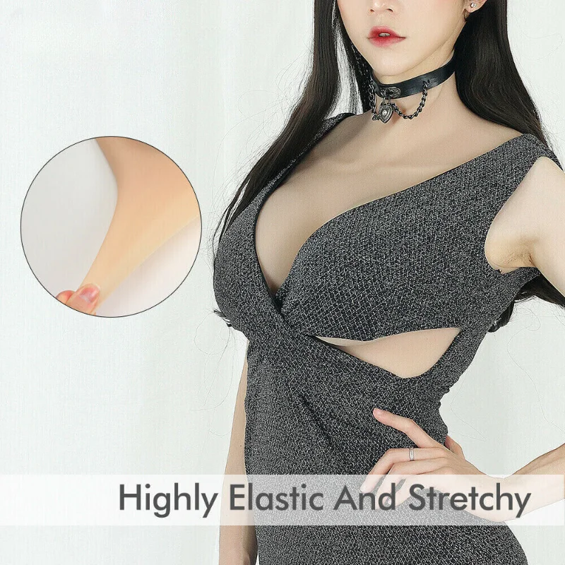 F Cup Breast with Hollow-out Back Fake Boobs for Drag Queen Crossdresser Large Stage Performance Clothing