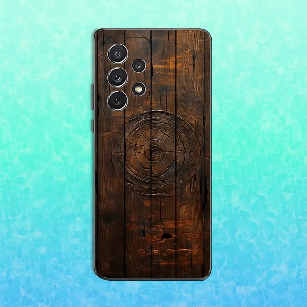 Elegant Art Wood Grain Natural Phone Case - Soft Silicone Black Cover