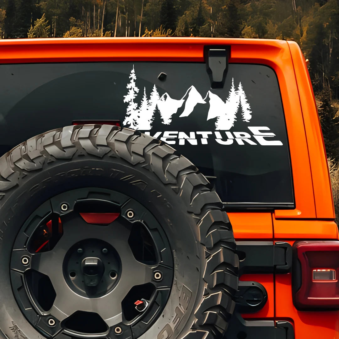 Forest adventure off-road rear windshield camping glass body modification personalized pickup truck sticker waterproof car badge sticker