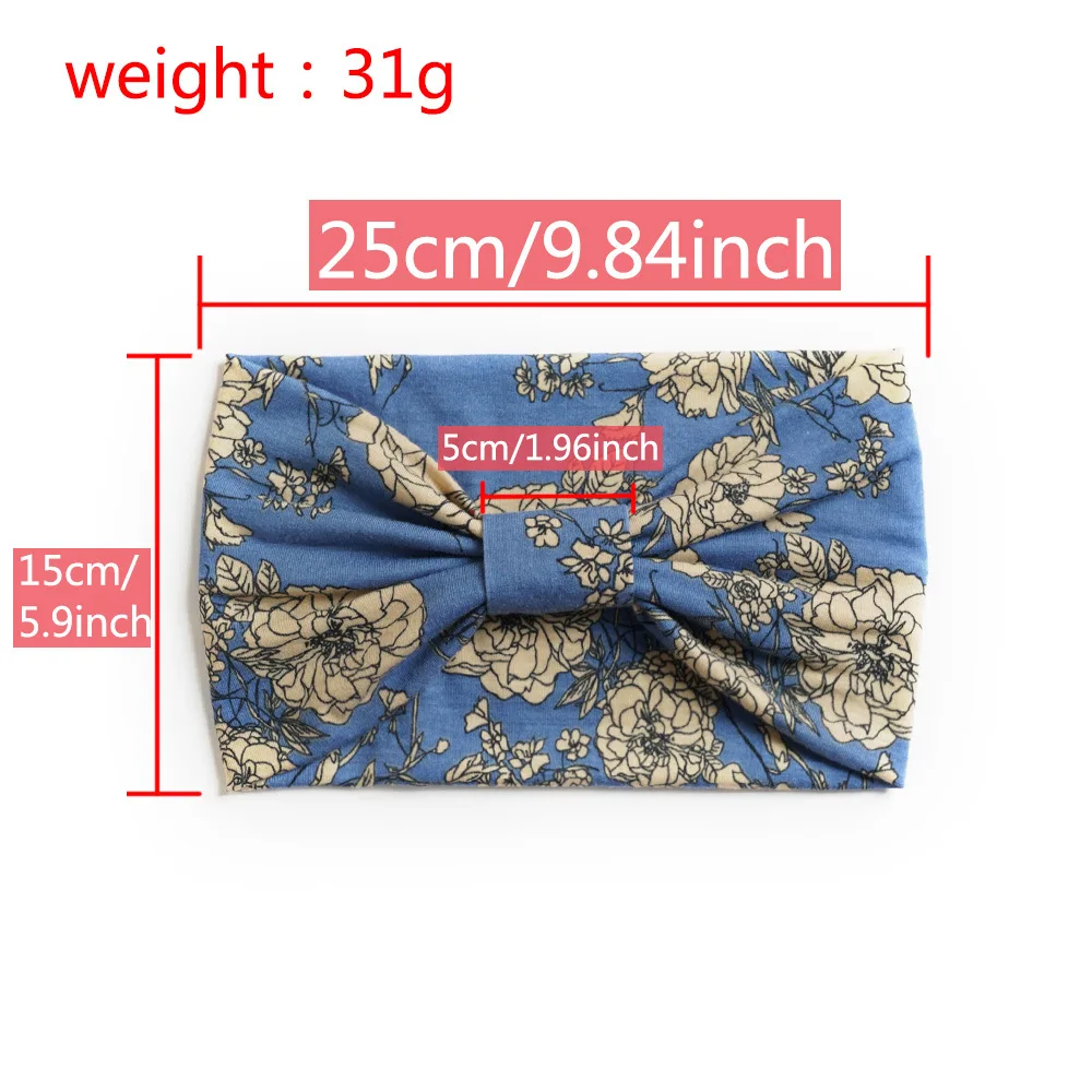 Summer Bohemian Bandanas Elastic Hair Bands Yoga Exercise Cotton Headband Women Headwear Print Vintage Cross Unisex Scrunchies