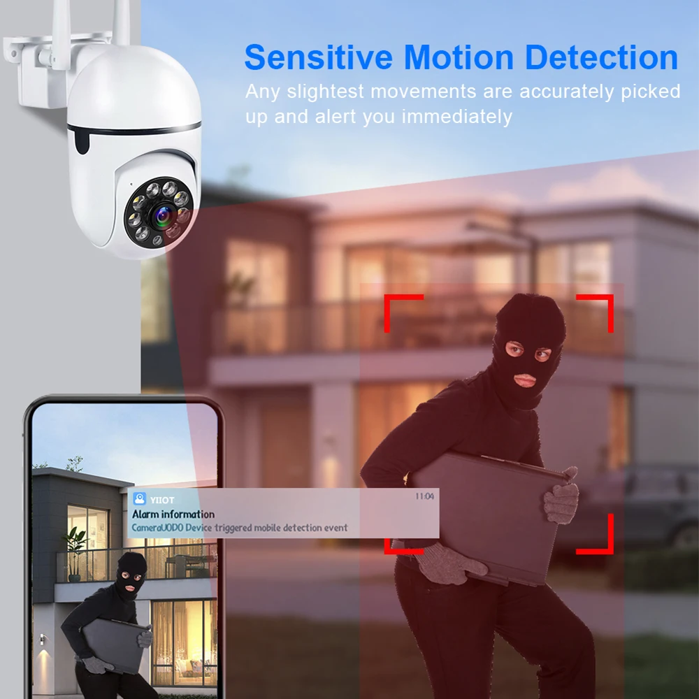 1080P 4PCS Outdoor Camera CCTV IP Wifi Surveillance Camera Waterproof Security Protection Wireless Home Monitor Track Alarm 360° - 4