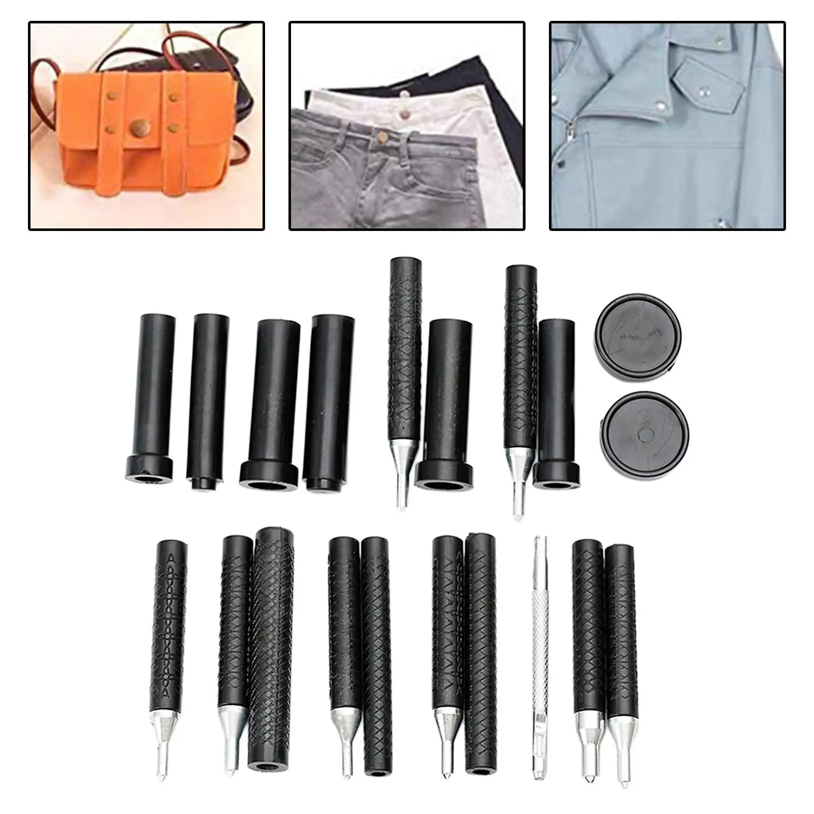 DIY Leather Tool Die Punch Hole Snap Rivet Fastener Button Setter Base Leather Craft Hand Punch Tools