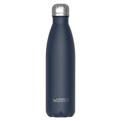 500ml Insulated Stainless Steel Thermal Water Bottle - Double Wall Vacuum Flask Kettle, Ideal for Keeping Beverages Hot or Cold, Perfect Gift (Dark blue)