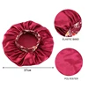 3PCS/LOT Extra Large Satin Sleep Caps For Women Hair Bonnets for Sleeping Braids Curly Night Cap Bath Shower Cap Accessories 2