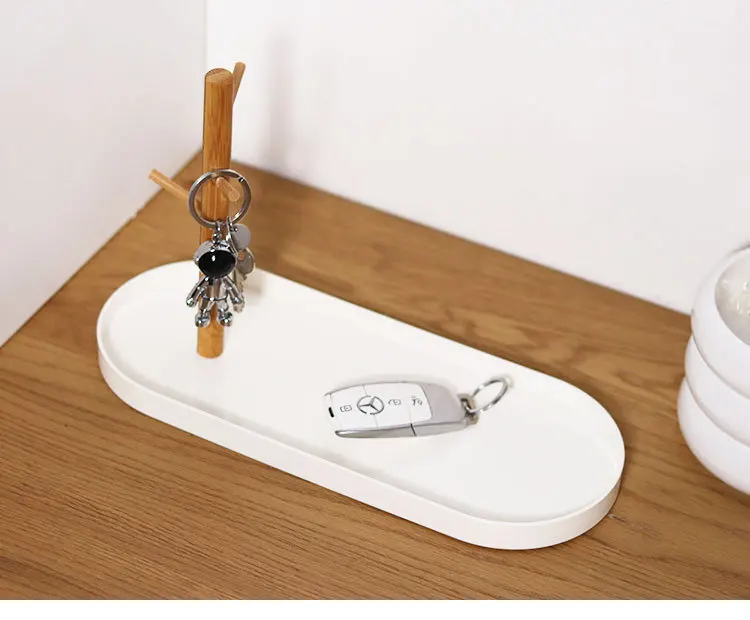 Description Picture 3 of itemNordic Bamboo Tree Branch Storage Tray Living Room Desktop Key Hanger Jewelry Display Frame