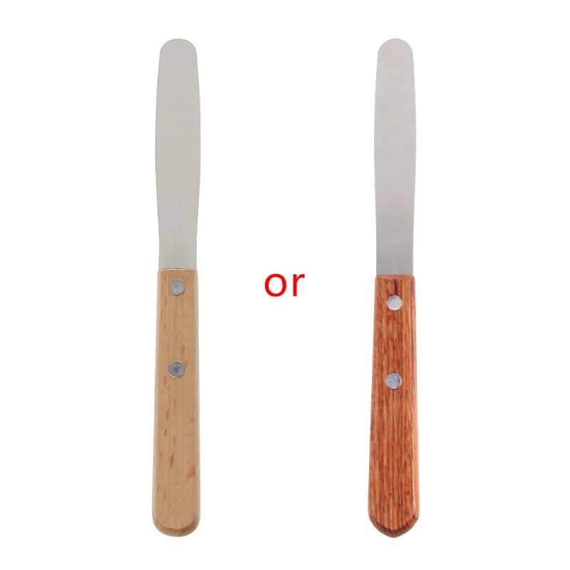 

Wax Spatulas Straight Spatulas Applicator Stainless Steel Body Waxing with Wooden Handle for Hair Removal