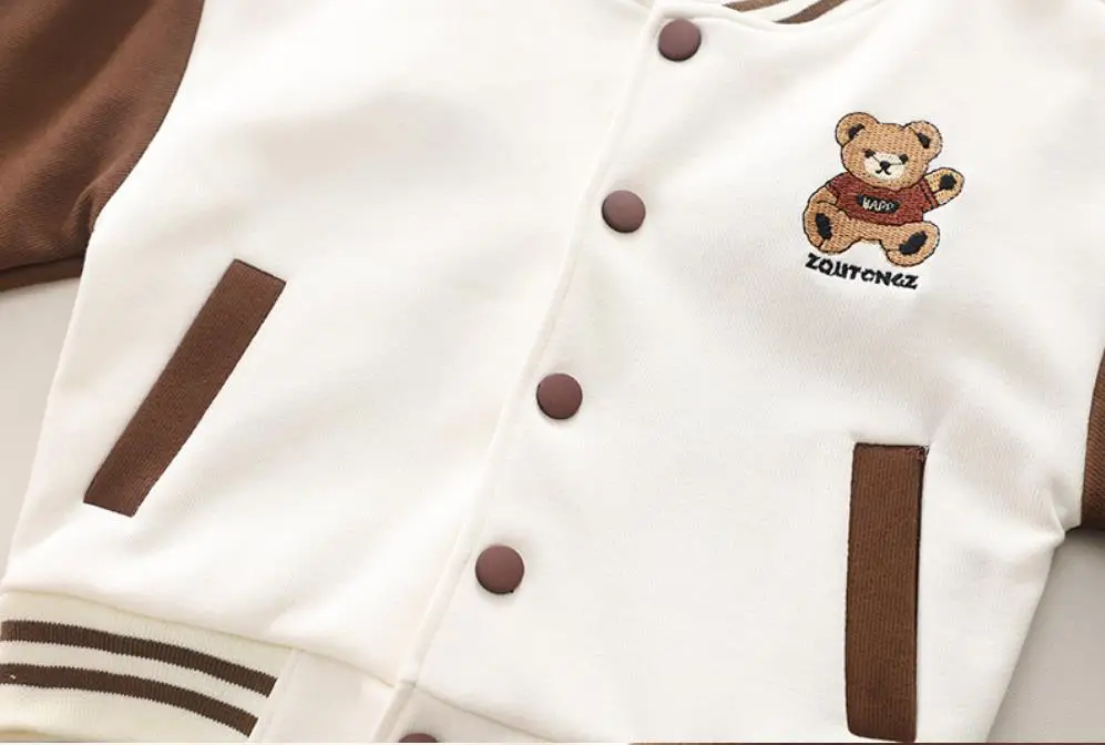 Baby Boy 1st Birthday Outfit Spring Autumn Children Cartoon Cardigan Coats White T-shirts Pants Toddler Suits Kids Bebes Clothes