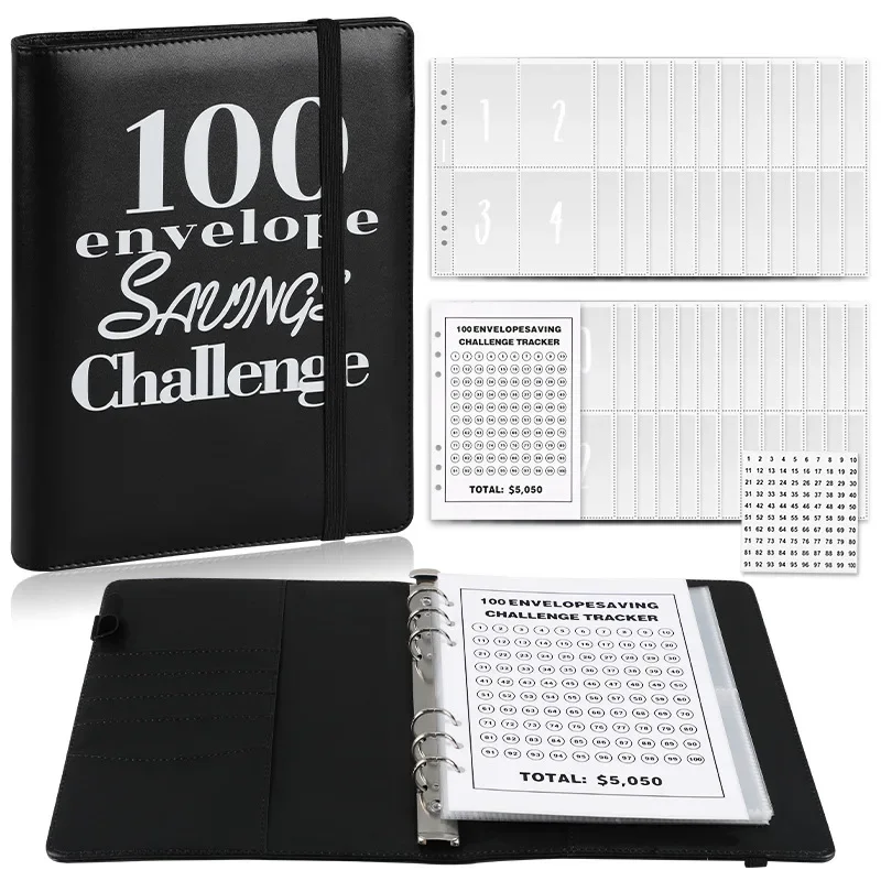 Money Saving Challenge Budget Binder Budget Planner Maneira Fácil e Divertida de Economizar Envelopes Estacionários 100 Envelopes