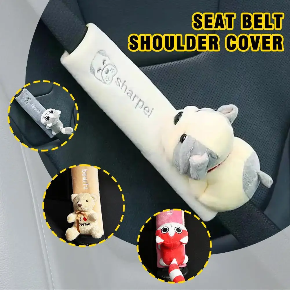 Car Seat Belt Shoulder Protection Cover Cute Personality Protection Shoulder Cartoon Safe Cover Supplies Interior Decoratio C0N7