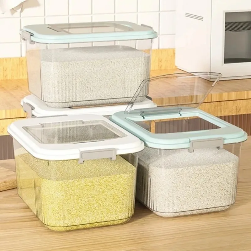 7.5/10Kg Rice Storage Box Large Capacity Flour Cereal Bucket Insect Proof Moisture-proof Rice Storage Tank Kitchen Storages Box 4