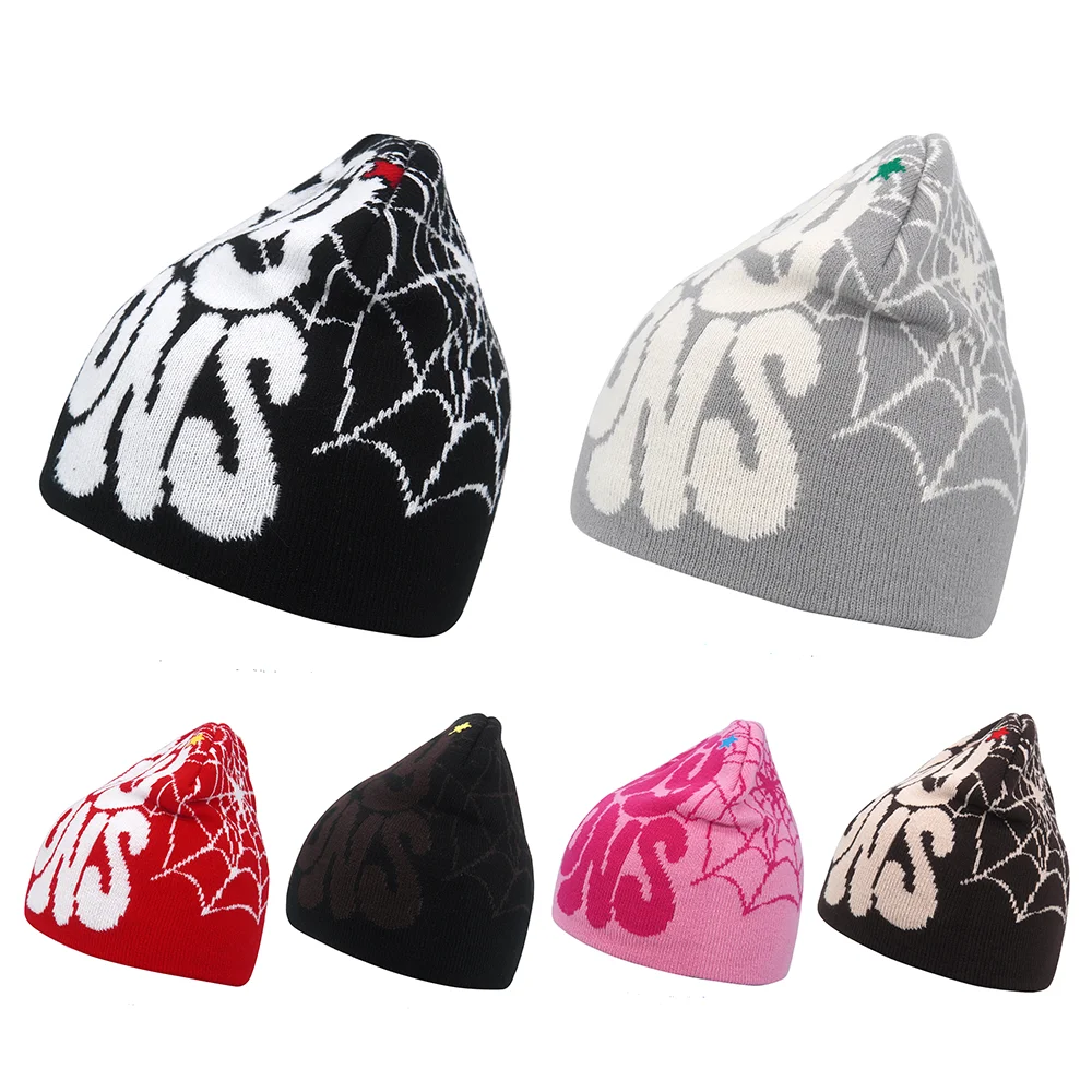 Knitted Beanie Y2K Letter Knitted Winter Autumn Beanie Cap Men Women Kanye Beanies Gorras Hombre Top Keep Warm Hat Ear Hats Wool Hip Hop
