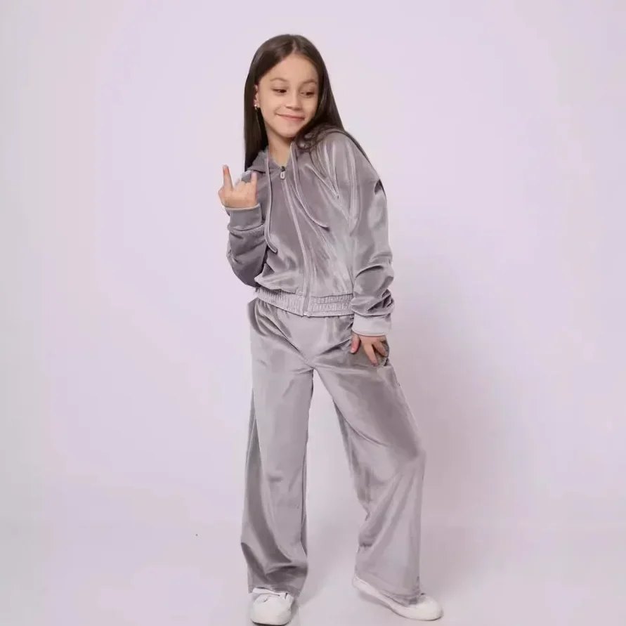Winter Girls Clothing Sets Thicken Sports Suits for Kids Velvet Casual Hoodies + pants 2pcs Tracksuits Children Teen Clothes Sets, kids clothing set, kids sports suit, children sports suit, boys tracksuits