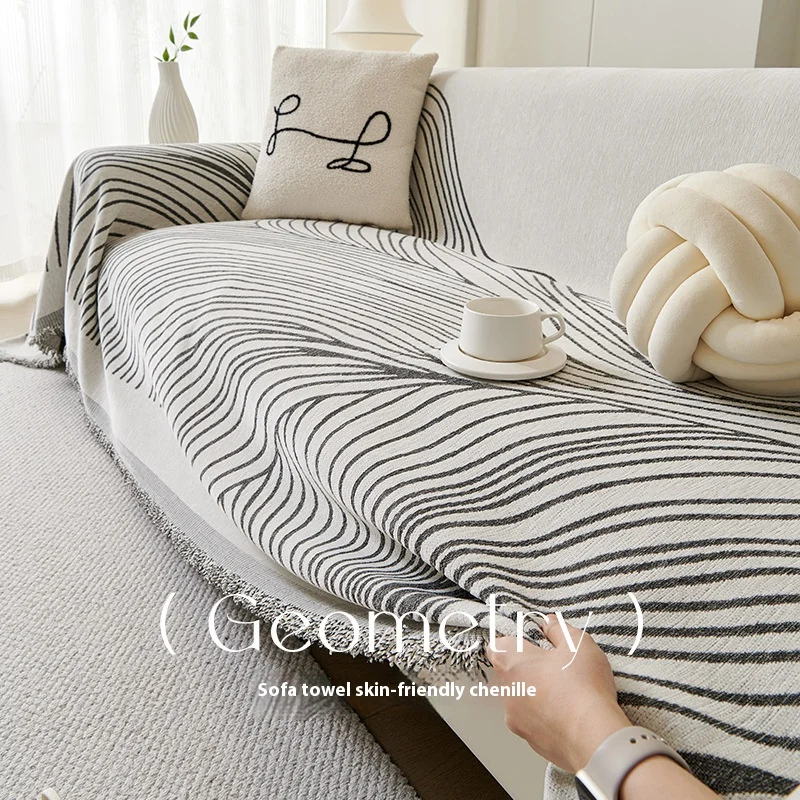 Home Living Room Sofas Towel Sofa Blanket Full Cover 3 Seater 2 Single Sofa Cover Anti-cat Scratch Non-slip 3
